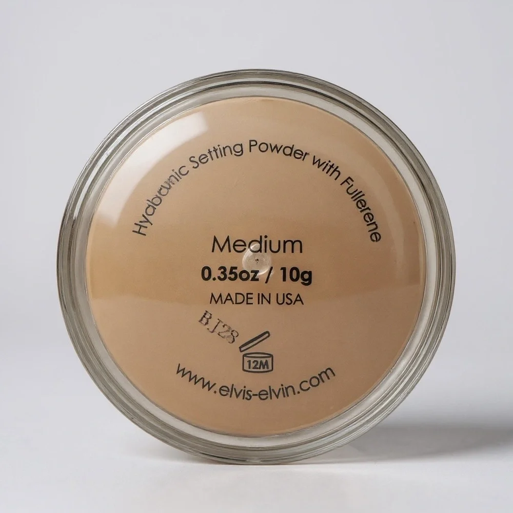 Elvis + Elvin New York Hyaluronic Setting Powder Medium 035 oz 10g w/ Fullerene